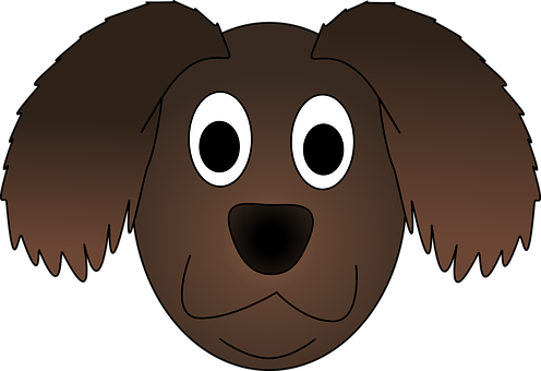 Cartoon Dog Face Illustration PNG image