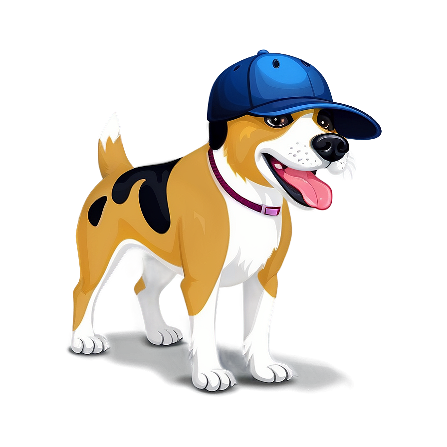 Cartoon Dog With Hat Png Yag PNG image