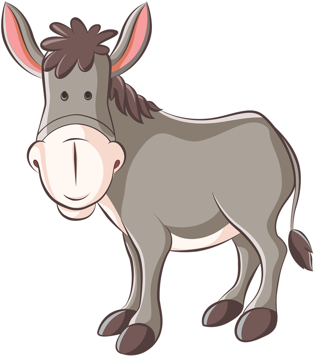 Cartoon Donkey Illustration.png PNG image