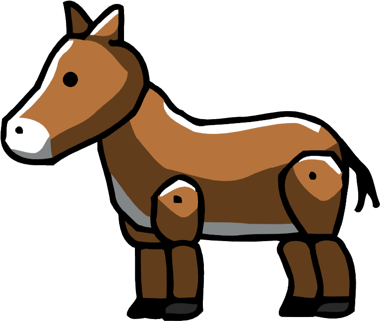 Cartoon Donkey Illustration.png PNG image