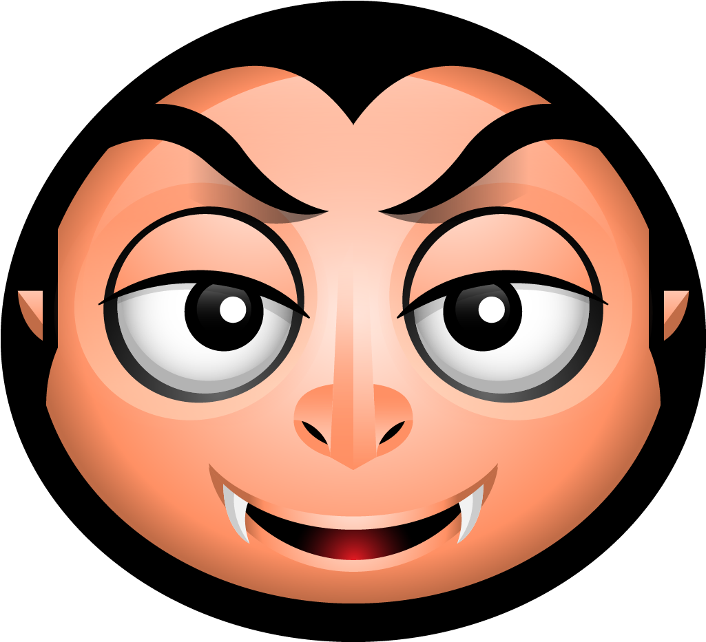 Cartoon Dracula Emoji PNG image