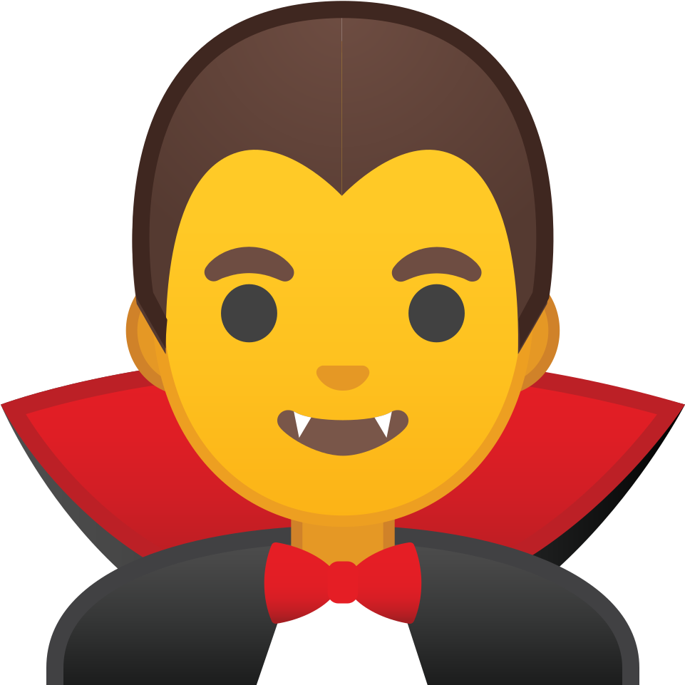 Cartoon Dracula Emoji PNG image