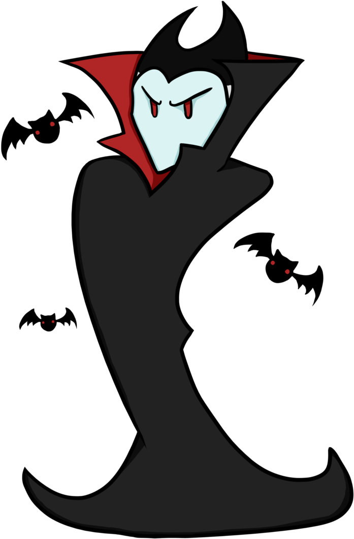 Cartoon Draculawith Bats PNG image
