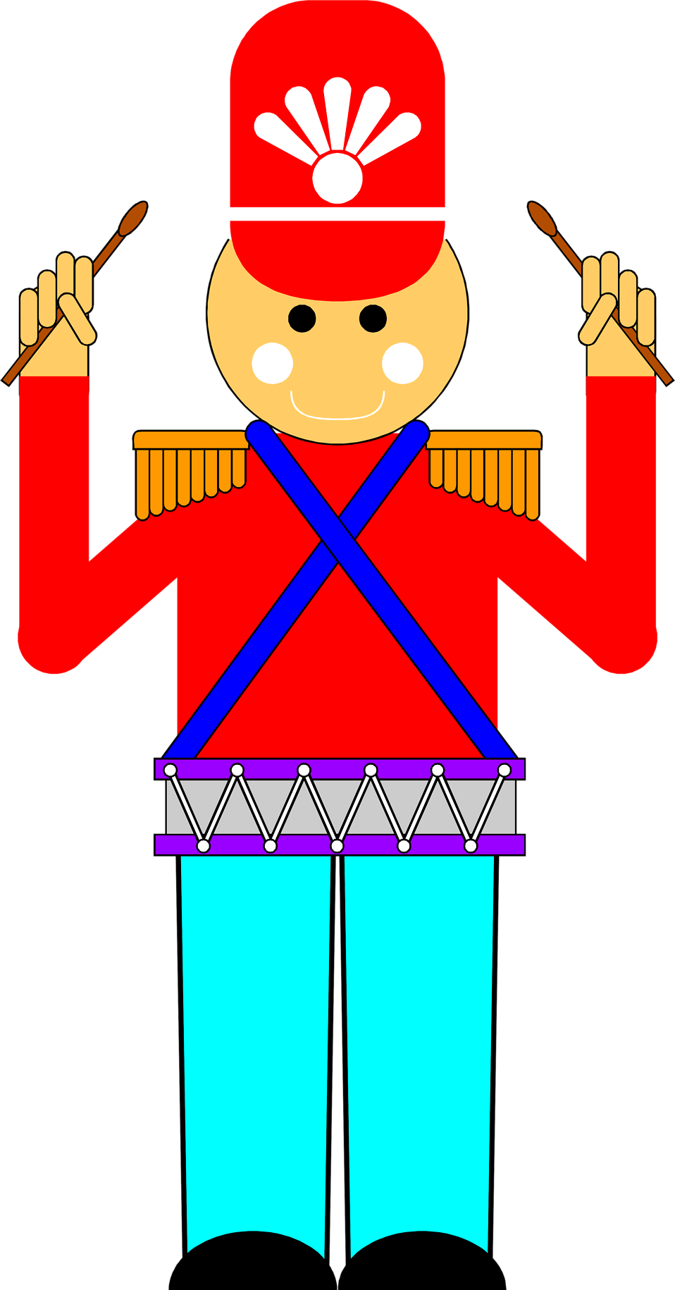 Cartoon Drummer Soldier Illustration PNG image