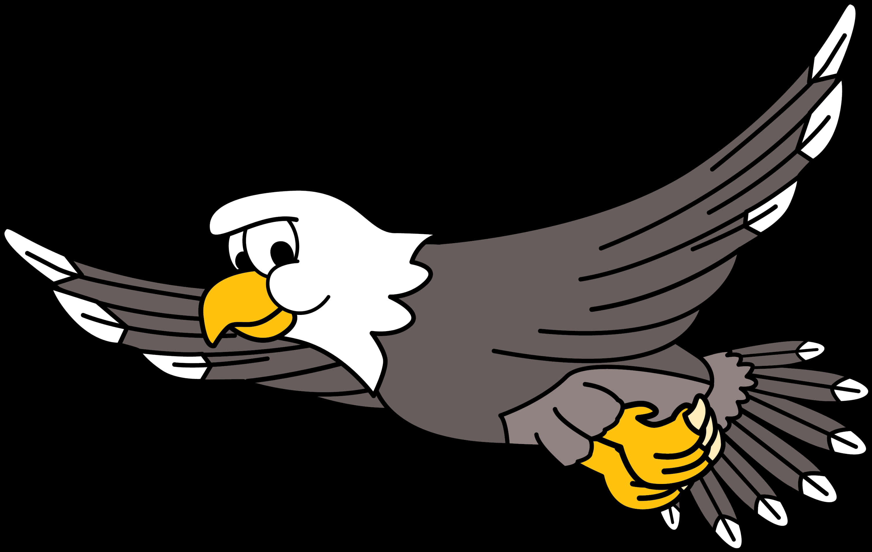 Cartoon Eaglein Flight PNG image