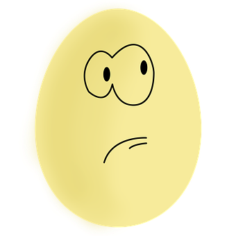 Cartoon Egg Expression Sadness PNG image