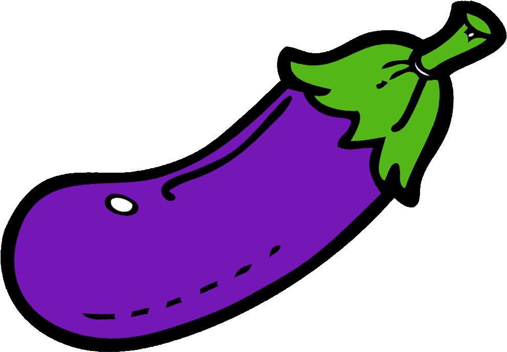 Cartoon Eggplant Illustration PNG image