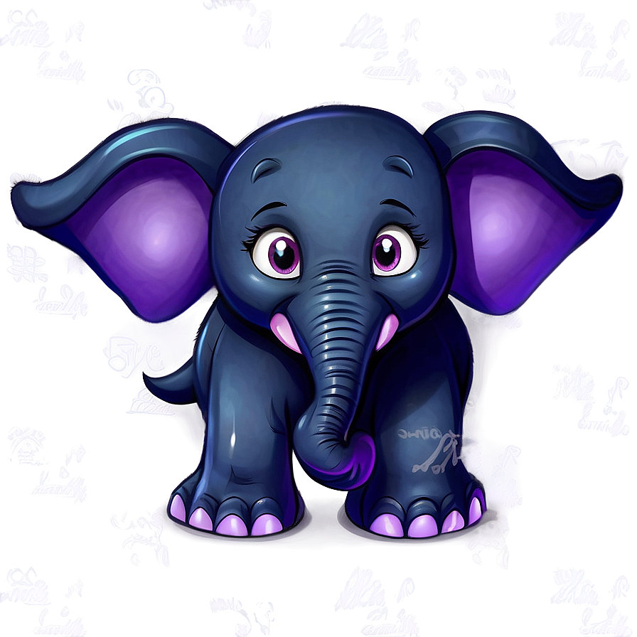 Cartoon Elephant Character Png 05032024 PNG image