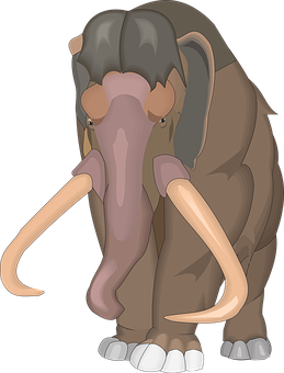 Cartoon_ Elephant_ Front_ View PNG image