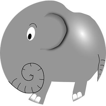 Cartoon Elephant Graphic PNG image