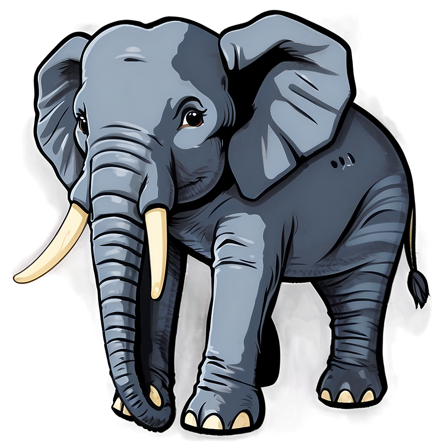 Cartoon Elephant On Adventure Png 78 PNG image