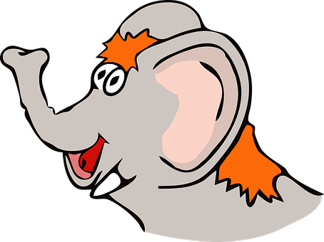 Cartoon Elephant Profile PNG image