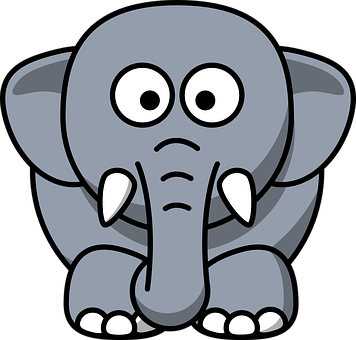 Cartoon Elephant Vector PNG image