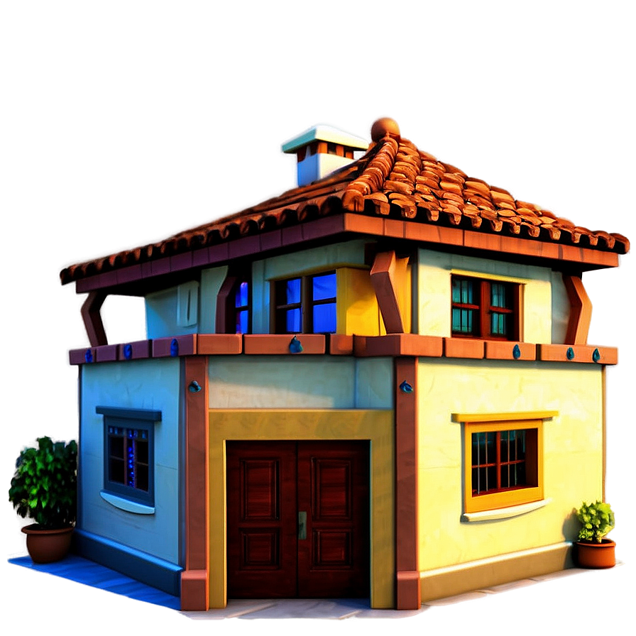 Cartoon Encanto House Design Png 06122024 PNG image