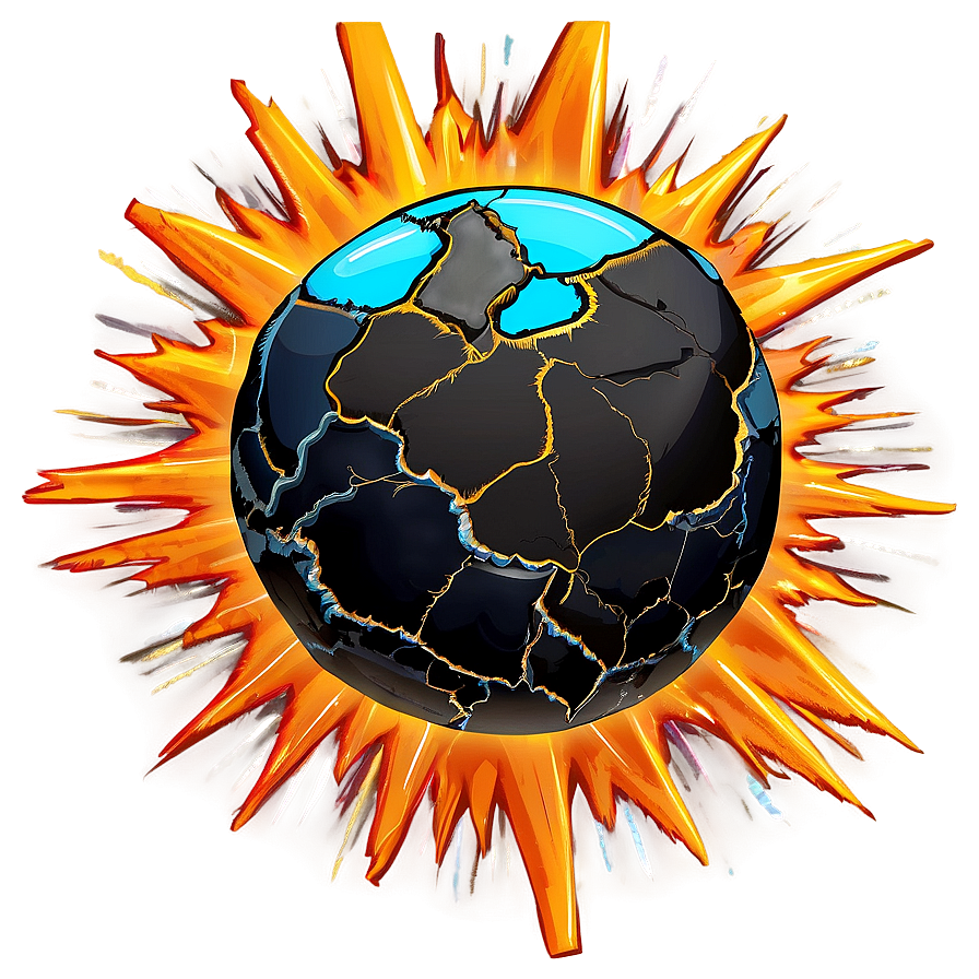 Cartoon Explosion With Cracks Png 06212024 PNG image