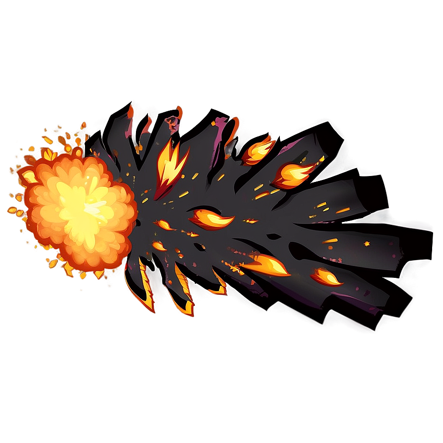 Cartoon Explosion With Flames Png Hwm PNG image