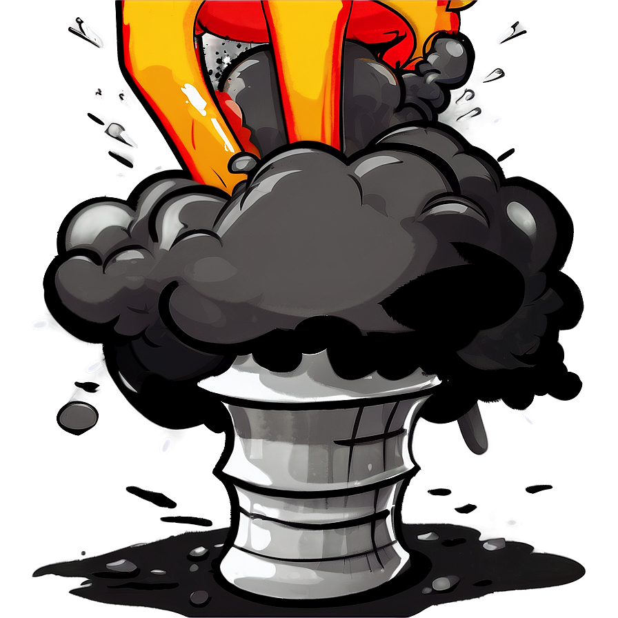 Cartoon Explosion With Smoke Png 06212024 PNG image