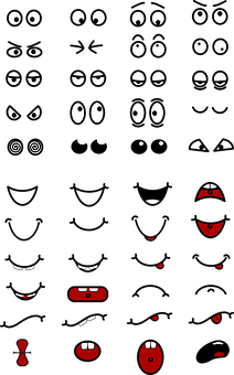 Cartoon_ Eye_ Expressions_ Collection PNG image