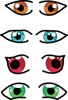 Cartoon_ Eyes_ Collection_ Vector PNG image
