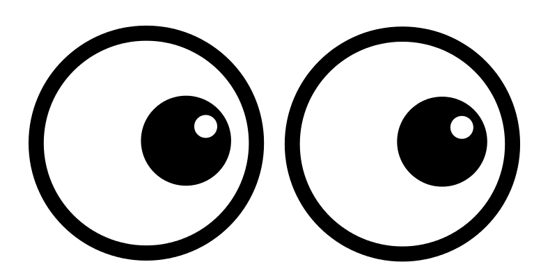 Cartoon Eyes Vector Illustration PNG image