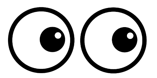 Cartoon Eyes Vector Illustration PNG image