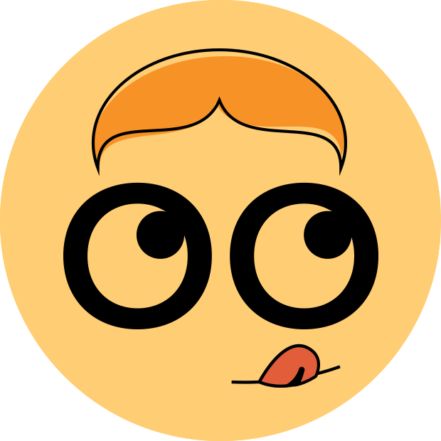 Cartoon Face Drooling Emoji PNG image