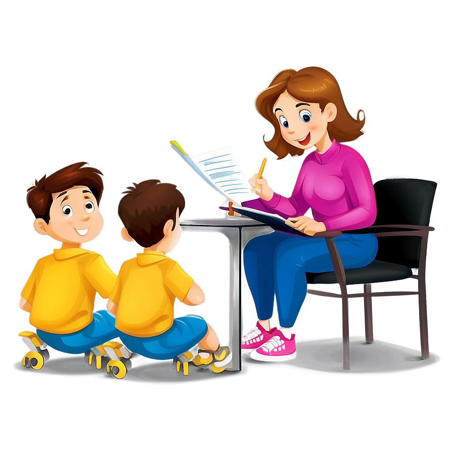 Cartoon Family Doing Homework Png 60 PNG image