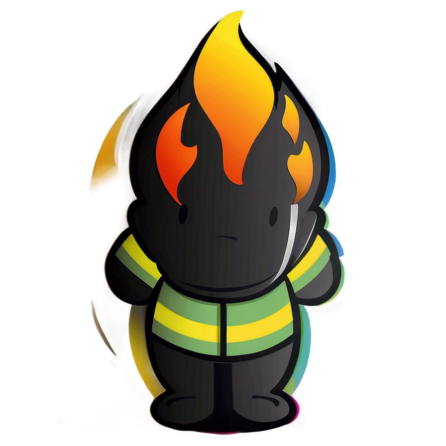 Cartoon Fire Character Png 4 PNG image