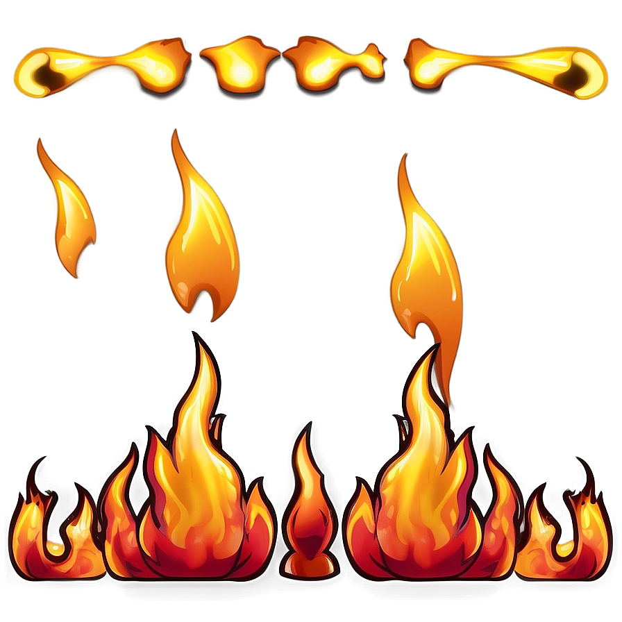 Cartoon Fire Flame Png 06212024 PNG image