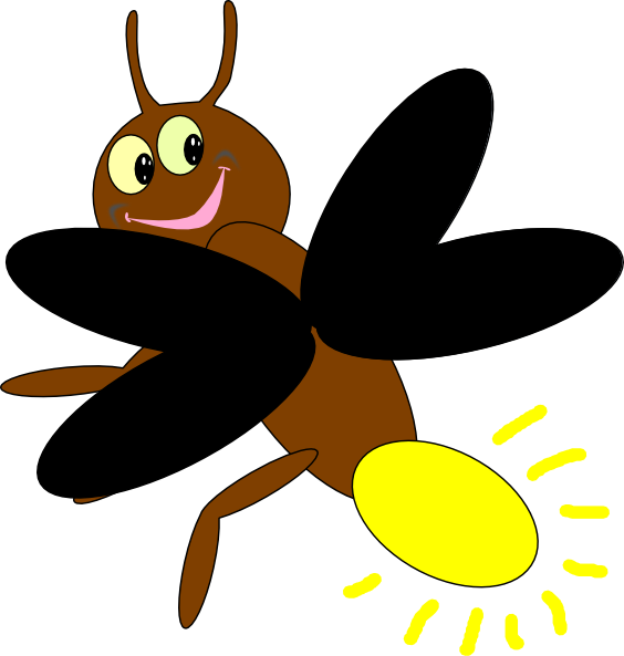 Cartoon Firefly Glowing Tail Illustration PNG image