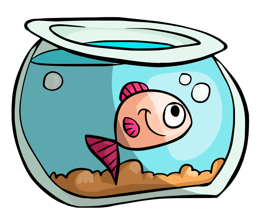 Cartoon Fishin Bowl PNG image