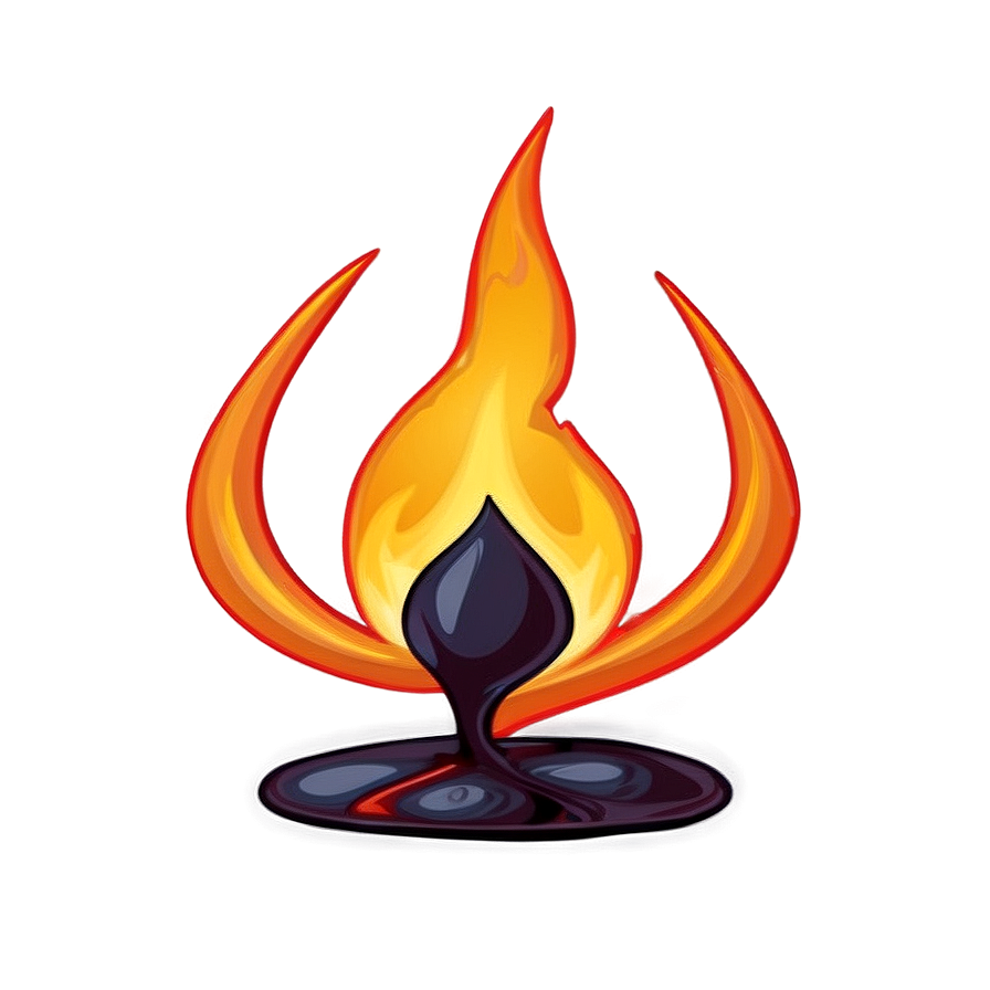 Cartoon Flame D PNG image