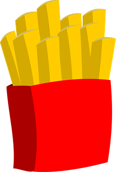 Cartoon French Fries Clipart PNG image