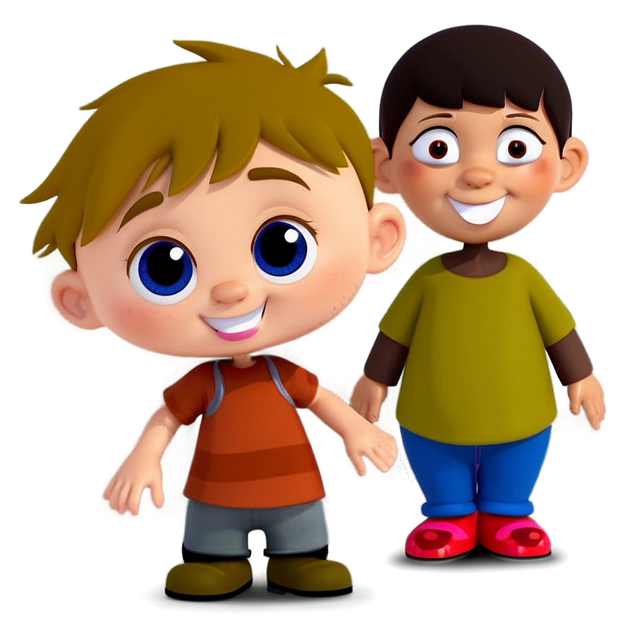 Cartoon Friends Group Png 27 PNG image