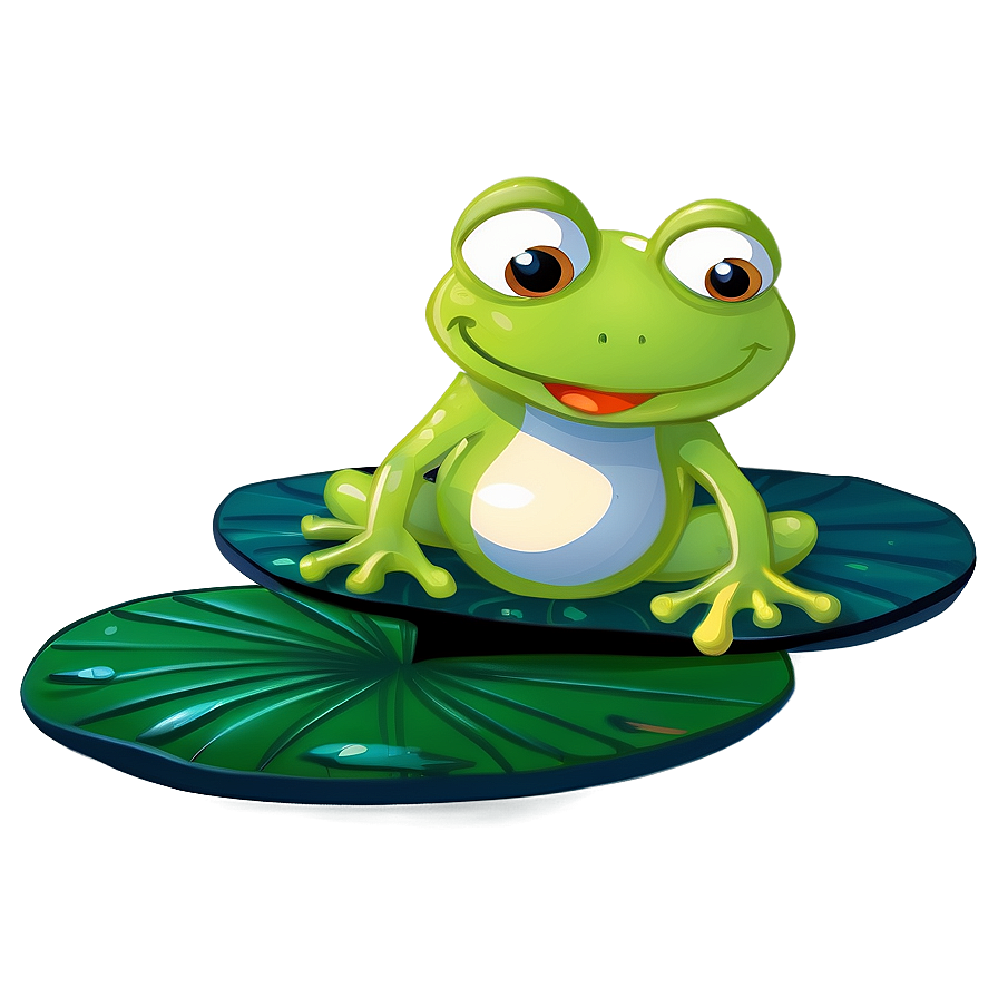 Cartoon Frog On Lily Pad Png 53 PNG image