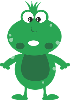 Cartoon Frog Standing Vector PNG image