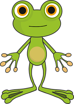 Cartoon Frog Standing PNG image