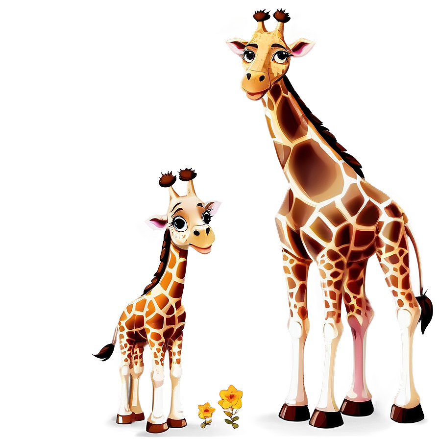 Cartoon Giraffe Family Png 64 PNG image