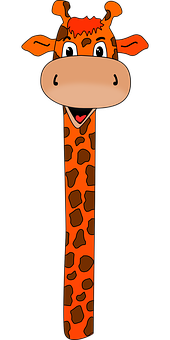 Cartoon Giraffe Headand Neck PNG image