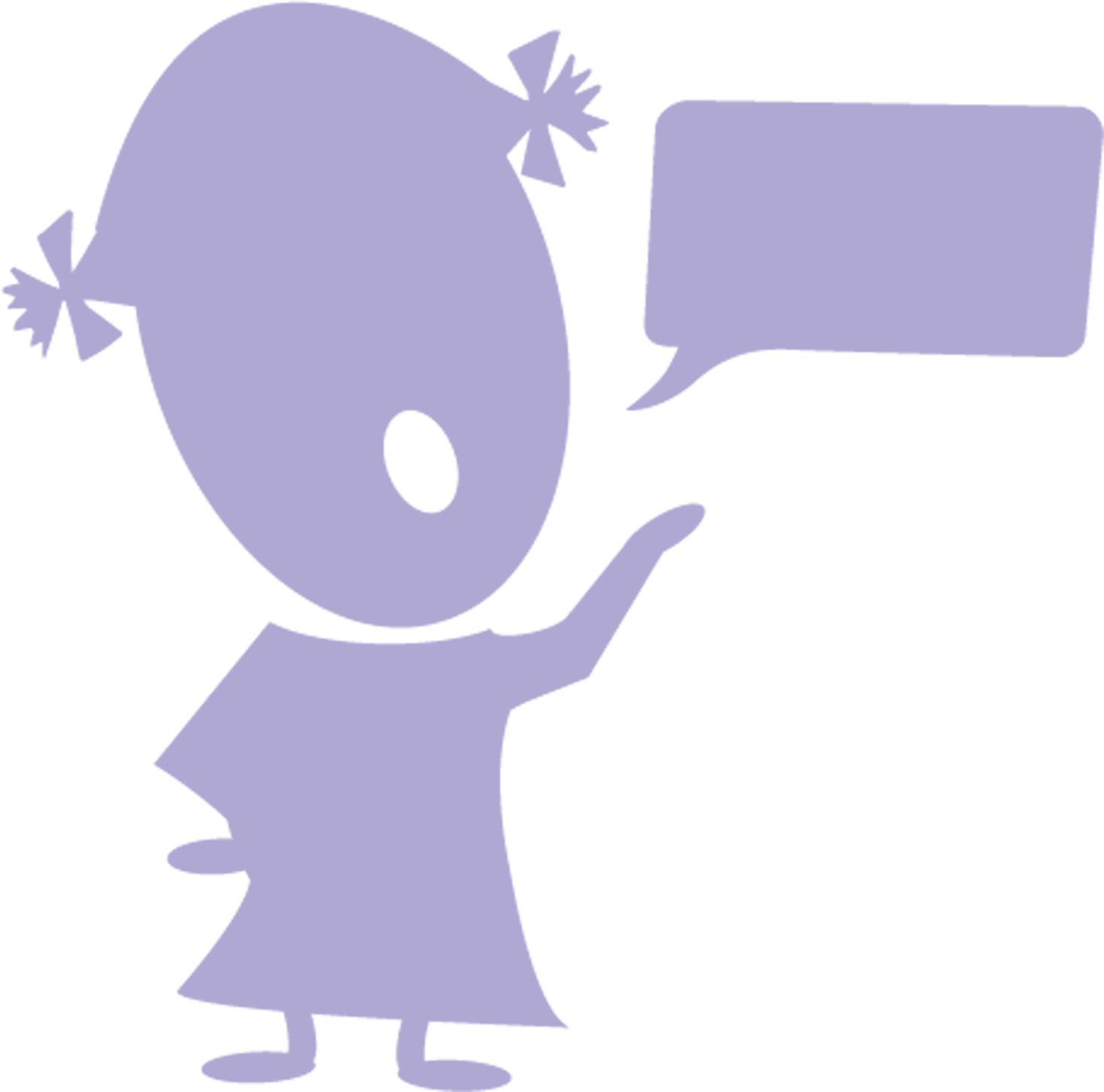 Cartoon Girl Speech Bubble PNG image