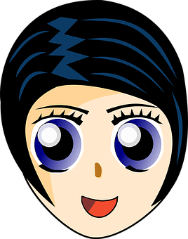 Cartoon Girl Vector Graphic PNG image