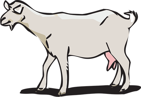 Cartoon Goat Illustration PNG image