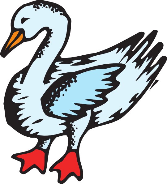 Cartoon Goose Illustration PNG image