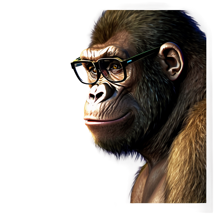 Cartoon Gorilla With Glasses Png 51 PNG image