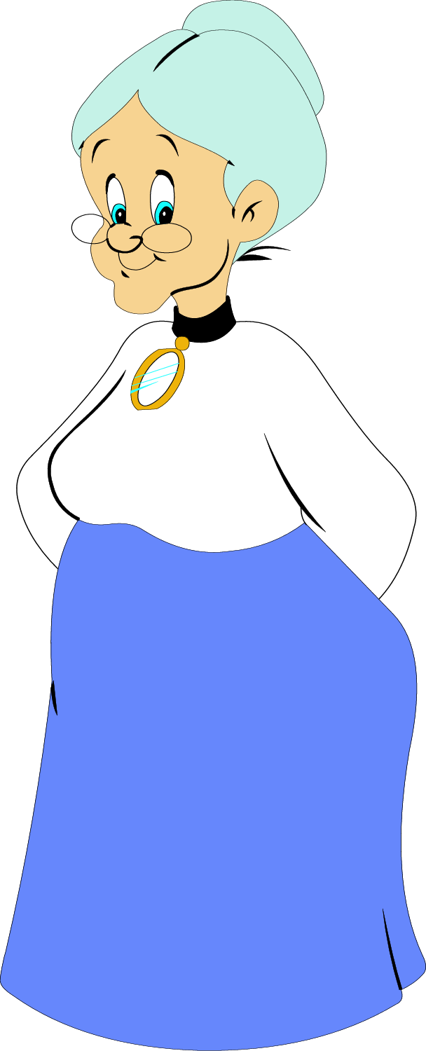 Cartoon Grandmother Character PNG image