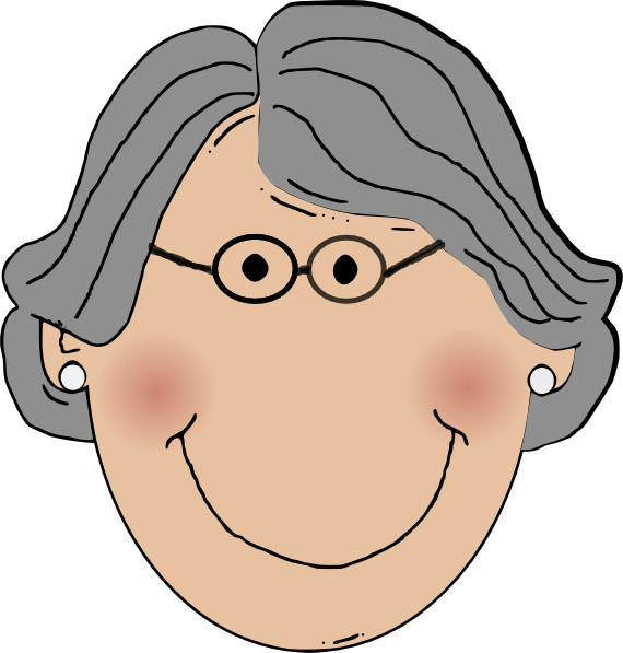 Cartoon Granny Portrait PNG image