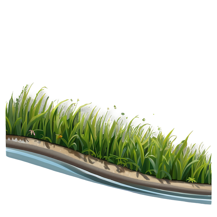 Cartoon Grass Border Png 06122024 PNG image