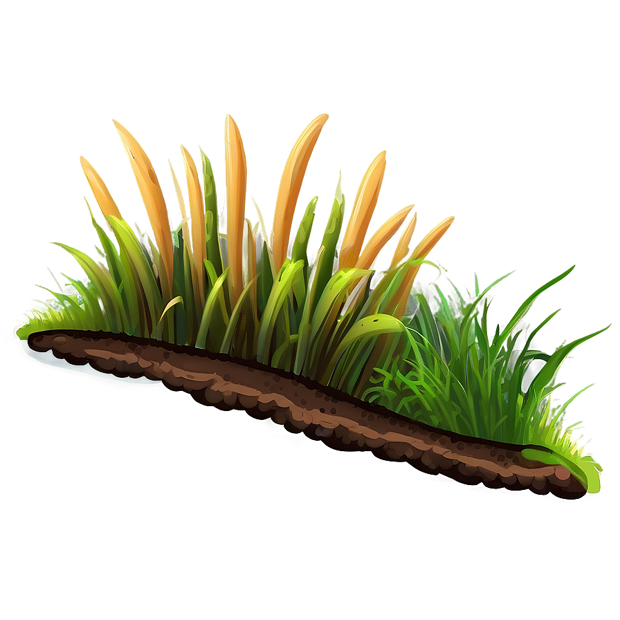 Cartoon Grass Under Foot Png 81 PNG image