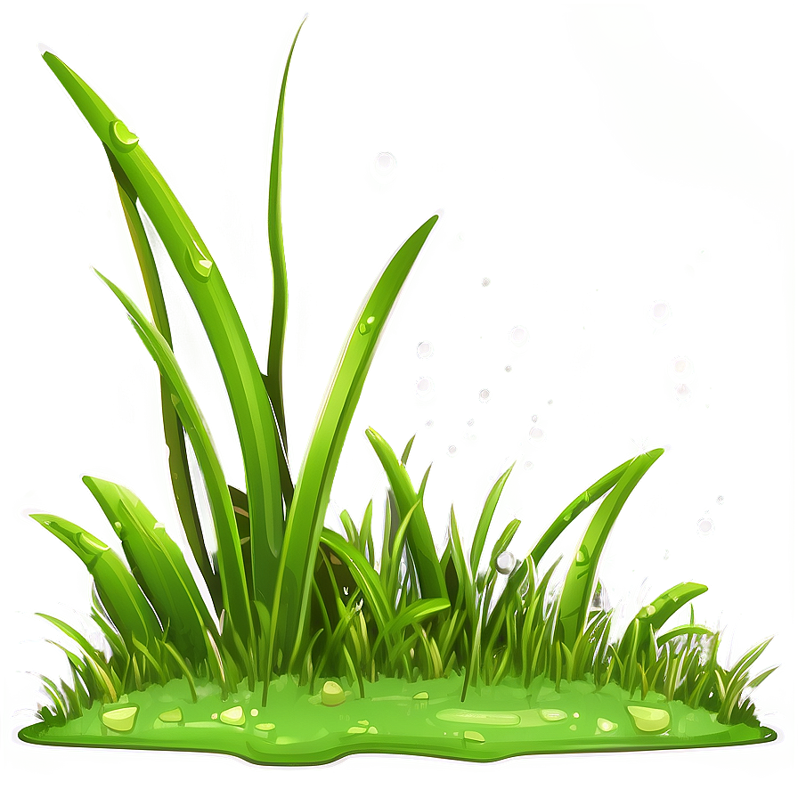 Cartoon Grass With Dew Png 87 PNG image