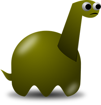 Cartoon Green Dinosaur Graphic PNG image